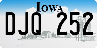 IA license plate DJQ252