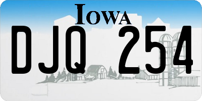 IA license plate DJQ254