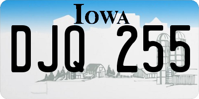 IA license plate DJQ255