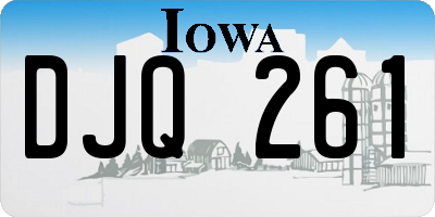 IA license plate DJQ261