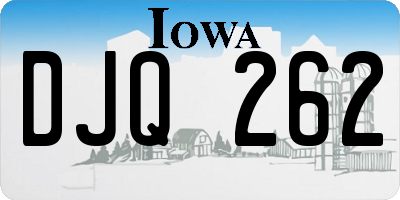 IA license plate DJQ262