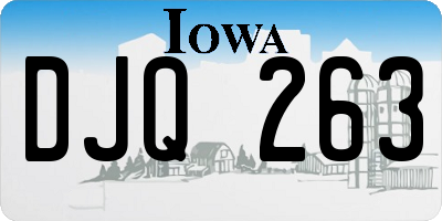 IA license plate DJQ263
