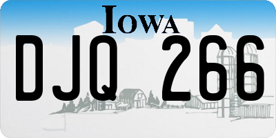 IA license plate DJQ266