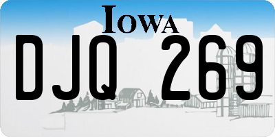 IA license plate DJQ269