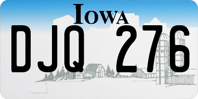 IA license plate DJQ276