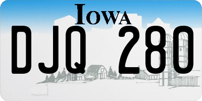 IA license plate DJQ280