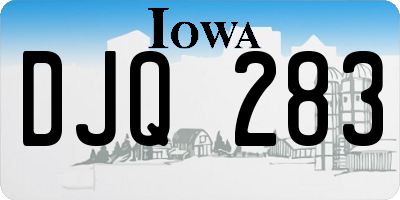 IA license plate DJQ283