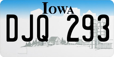IA license plate DJQ293