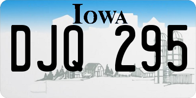 IA license plate DJQ295