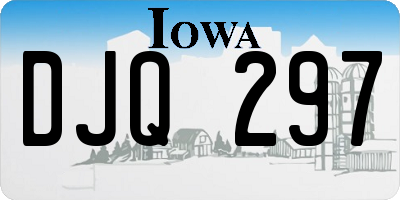 IA license plate DJQ297