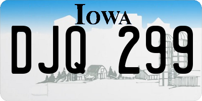 IA license plate DJQ299