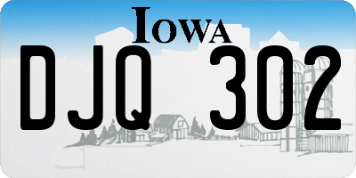IA license plate DJQ302