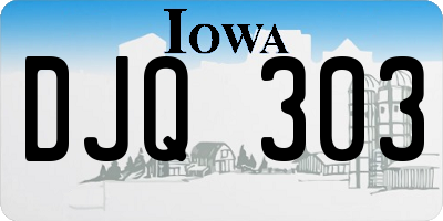 IA license plate DJQ303
