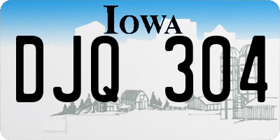 IA license plate DJQ304