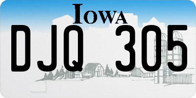 IA license plate DJQ305