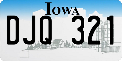 IA license plate DJQ321
