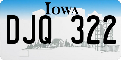 IA license plate DJQ322