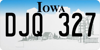 IA license plate DJQ327