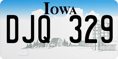 IA license plate DJQ329