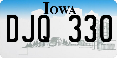 IA license plate DJQ330