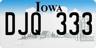 IA license plate DJQ333