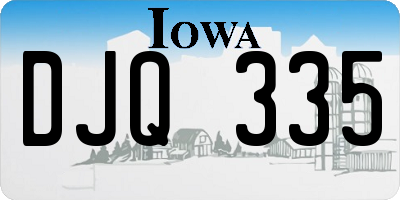 IA license plate DJQ335