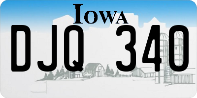 IA license plate DJQ340