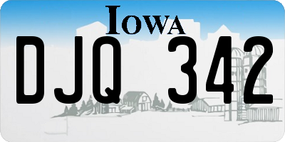IA license plate DJQ342