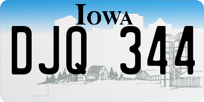 IA license plate DJQ344