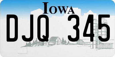 IA license plate DJQ345