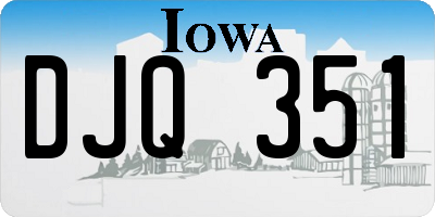 IA license plate DJQ351
