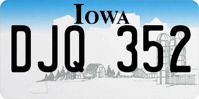 IA license plate DJQ352