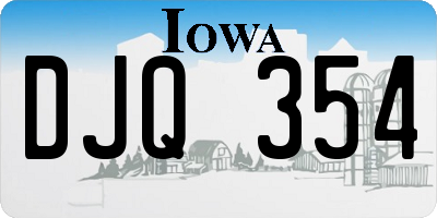 IA license plate DJQ354