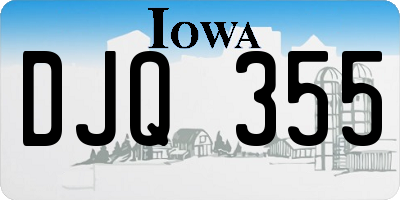 IA license plate DJQ355
