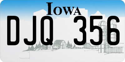 IA license plate DJQ356