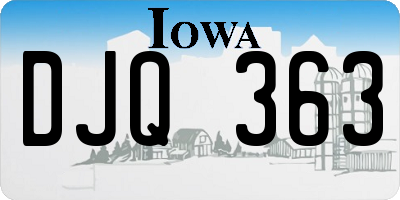 IA license plate DJQ363