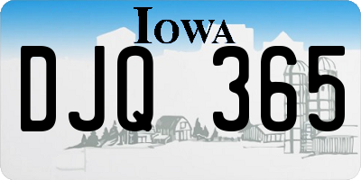 IA license plate DJQ365