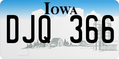 IA license plate DJQ366