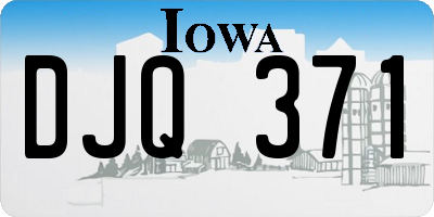 IA license plate DJQ371