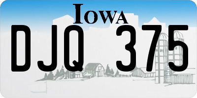 IA license plate DJQ375