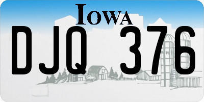 IA license plate DJQ376