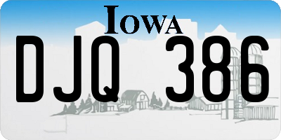 IA license plate DJQ386