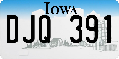 IA license plate DJQ391