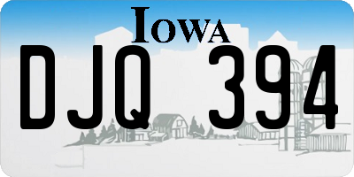 IA license plate DJQ394