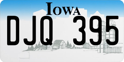 IA license plate DJQ395