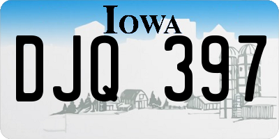 IA license plate DJQ397