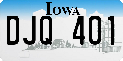 IA license plate DJQ401