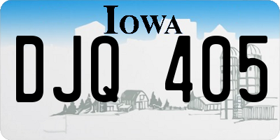 IA license plate DJQ405