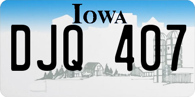 IA license plate DJQ407