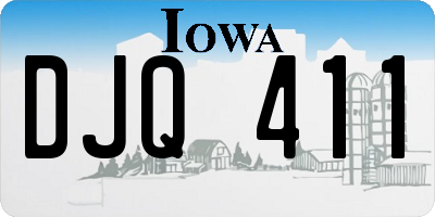 IA license plate DJQ411